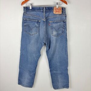 Levi Strauss 505 Regular Fit Jeans Mens W34 L29 Blue Denim Classic